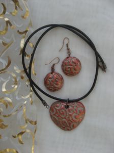 Комплект колие с обеци